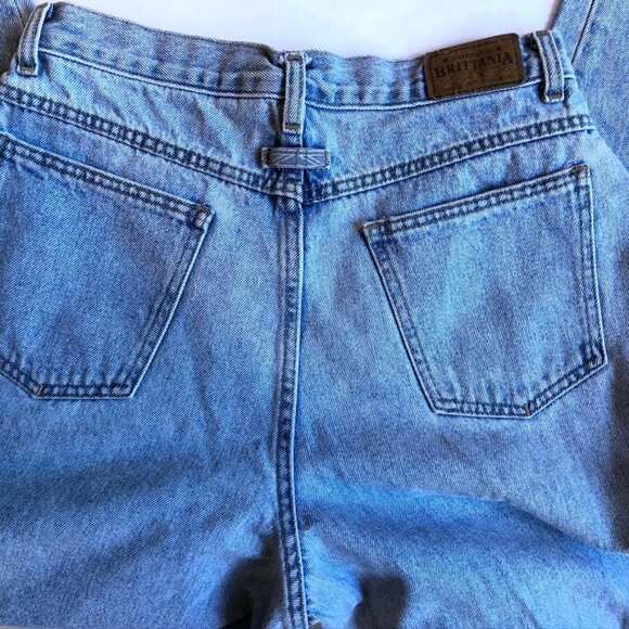 Vintage High Rise Tapered Pleat Front Mom Jeans - Picture 6 of 10